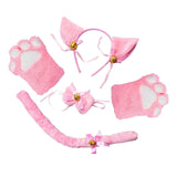 Maxbell Anime Cat Costume Cosplay Headband Headwear Animal Plush Gifts Dress up Pink