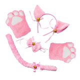 Maxbell Anime Cat Costume Cosplay Headband Headwear Animal Plush Gifts Dress up Pink