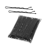 Maxbell 100x Hair Pin Keep Hair in Place Crimpled for Hairdressing Women Black