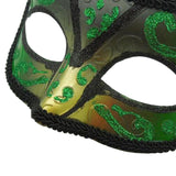 Maxbell Ladies Mardi Gras Masquerade Mask for Party Dress Cosplay Costume Green