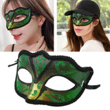 Maxbell Ladies Mardi Gras Masquerade Mask for Party Dress Cosplay Costume Green