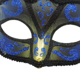 Maxbell Ladies Mardi Gras Masquerade Mask for Party Dress Cosplay Costume Blue