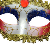 Maxbell Ladies Mardi Gras Masquerade Mask for Party Dress Cosplay Costume Red Blue