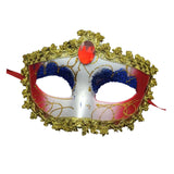 Maxbell Ladies Mardi Gras Masquerade Mask for Party Dress Cosplay Costume Red Blue