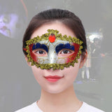 Maxbell Ladies Mardi Gras Masquerade Mask for Party Dress Cosplay Costume Red Blue