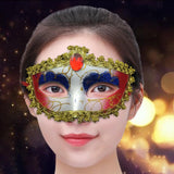 Maxbell Ladies Mardi Gras Masquerade Mask for Party Dress Cosplay Costume Red Blue