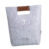 Maxbell Felt Tote with Handle Handbag Church Bible Carrying Case Christian Gifts