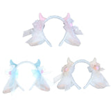 Maxbell Sheep Ears Headband Headdress Christmas Cosplay Kids Adult Headwear Hairband pink