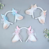 Maxbell Sheep Ears Headband Headdress Christmas Cosplay Kids Adult Headwear Hairband pink