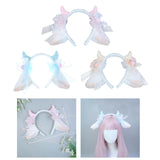 Maxbell Sheep Ears Headband Headdress Christmas Cosplay Kids Adult Headwear Hairband pink