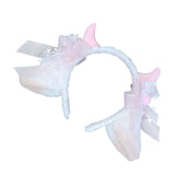 Maxbell Sheep Ears Headband Headdress Christmas Cosplay Kids Adult Headwear Hairband pink