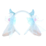 Maxbell Sheep Ears Headband Headdress Christmas Cosplay Kids Adult Headwear Hairband blue