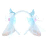 Maxbell Sheep Ears Headband Headdress Christmas Cosplay Kids Adult Headwear Hairband blue
