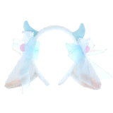 Maxbell Sheep Ears Headband Headdress Christmas Cosplay Kids Adult Headwear Hairband blue
