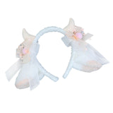 Maxbell Sheep Ears Headband Headdress Christmas Cosplay Kids Adult Headwear Hairband beige