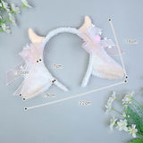 Maxbell Sheep Ears Headband Headdress Christmas Cosplay Kids Adult Headwear Hairband beige