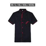 Maxbell Chef Uniform Breathable Chef Coat Short Length Sleeve Chef Jacket for Cafe M