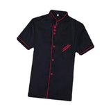 Maxbell Chef Uniform Breathable Chef Coat Short Length Sleeve Chef Jacket for Cafe M