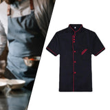 Maxbell Chef Uniform Breathable Chef Coat Short Length Sleeve Chef Jacket for Cafe XXL