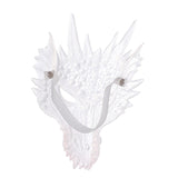 Maxbell 3D Dragon Masks Half Face Cover for Cosplay Costume Accessories Photo Prop White