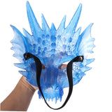 Maxbell 3D Dragon Masks Half Face Cover for Cosplay Costume Accessories Photo Prop Blue