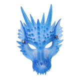 Maxbell 3D Dragon Masks Half Face Cover for Cosplay Costume Accessories Photo Prop Blue