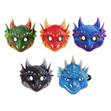 Maxbell Scary Kids Dragon Masks Half Face Cover for Photo Prop Wedding Carnival Green