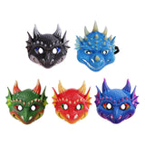 Maxbell Scary Kids Dragon Masks Half Face Cover for Photo Prop Wedding Carnival Green