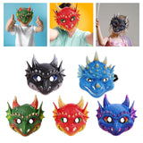 Maxbell Scary Kids Dragon Masks Half Face Cover for Photo Prop Wedding Carnival Green