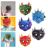 Maxbell Scary Kids Dragon Masks Half Face Cover for Photo Prop Wedding Carnival Green