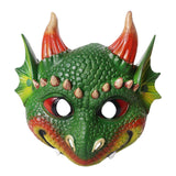 Maxbell Scary Kids Dragon Masks Half Face Cover for Photo Prop Wedding Carnival Green