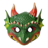 Maxbell Scary Kids Dragon Masks Half Face Cover for Photo Prop Wedding Carnival Green