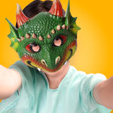 Maxbell Scary Kids Dragon Masks Half Face Cover for Photo Prop Wedding Carnival Green