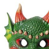 Maxbell Scary Kids Dragon Masks Half Face Cover for Photo Prop Wedding Carnival Green