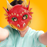 Maxbell Scary Kids Dragon Masks Half Face Cover for Photo Prop Wedding Carnival Red