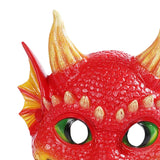 Maxbell Scary Kids Dragon Masks Half Face Cover for Photo Prop Wedding Carnival Red