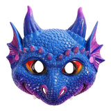 Maxbell Scary Kids Dragon Masks Half Face Cover for Photo Prop Wedding Carnival Purple