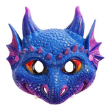 Maxbell Scary Kids Dragon Masks Half Face Cover for Photo Prop Wedding Carnival Purple