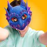 Maxbell Scary Kids Dragon Masks Half Face Cover for Photo Prop Wedding Carnival Purple