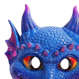 Maxbell Scary Kids Dragon Masks Half Face Cover for Photo Prop Wedding Carnival Purple