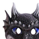 Maxbell Scary Kids Dragon Masks Half Face Cover for Photo Prop Wedding Carnival Black