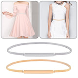 Maxbell Chain Belt Simple Elegant Waist Belt Skinny Metal Cinch Belt for Concert