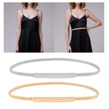 Maxbell Chain Belt Simple Elegant Waist Belt Skinny Metal Cinch Belt for Concert