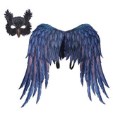 Maxbell Halloween Cosplay Mask Set Cosplay Costume Owl Mask Wings for Carnival