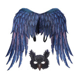 Maxbell Halloween Cosplay Mask Set Cosplay Costume Owl Mask Wings for Carnival