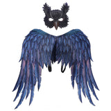 Maxbell Halloween Cosplay Mask Set Cosplay Costume Owl Mask Wings for Carnival