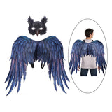 Maxbell Halloween Cosplay Mask Set Cosplay Costume Owl Mask Wings for Carnival