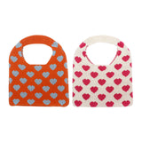 Maxbell Portable Women Knitted Handbag Tote Party Shopping Hollow Heart Summer Orange