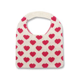 Maxbell Portable Women Knitted Handbag Tote Party Shopping Hollow Heart Summer Red