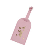 Maxbell Portable Leather Luggage Tag Label ID Card Holder Boarding Tag Pendant Pink